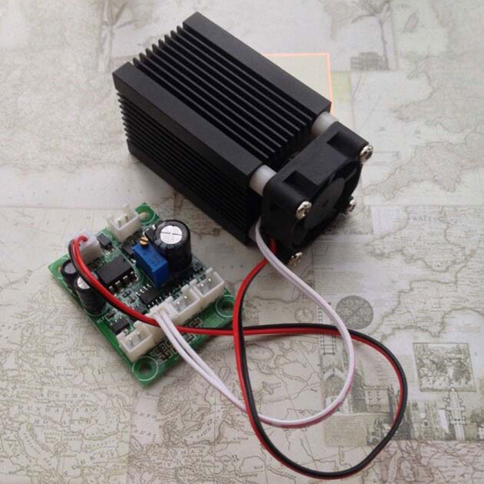 450nm 800mw 12V Blue Semiconductor Laser Module Dot With TTL Modulation 